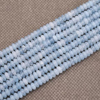 BONNY BOXX 1 Strand (150PCs) Natural 2 * 4mm Aquamarine Rondelle Beads, Natural Abacus Disk Stone Beads Loose Spacer Gemstone for DIY Bracelet Necklace Jewelry Making - color: Aquamarine, size: 2*4MM