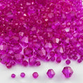 1310pcs Bicone Crystal Glass Beads 2mm 3mm 4mm 6mm 8mm Faceted Crystal Spacer Beads for Bracelets Necklace Pendants Earrings DIY Jewelry Craft Making(Rose Red) - color: Rose Red