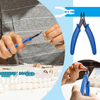 PH PandaHall 3000 Pcs 3 Sizes 2 Colors Brass Tube Crimp Beads with 45# Steel Bead Crimping Pliers for Jewelry DIY Crafts Making