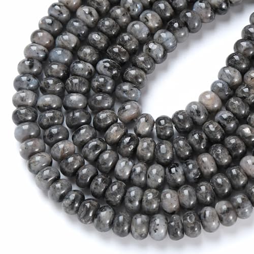 5x8MM 72PCS Black Labradorite Tube Rondelle Abacus Disk Spacer Loose Beads for Jewelry Making - color: Black Labradorite, size: 5x8mm abacus-shaped