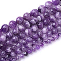 120PCS 6mm Natural Purple Dream Lace Amethysts Beads Crystal Round Loose Beads for Jewelry Making DIY Bracelet Necklace 32" 2 Strand - color: Purple Dream Lace Amethysts, size: 6mm(2 strands)