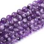 120PCS 6mm Natural Purple Dream Lace Amethysts Beads Crystal Round Loose Beads for Jewelry Making DIY Bracelet Necklace 32" 2 Strand - color: Purple Dream Lace Amethysts, size: 6mm(2 strands)