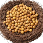 6mm Massive Beads Natural Wooden Round Loose Beads Jewelry Making with Thread 200 PCS(Golden Wood, 6mm) - color: Golden Wood, size: 6mm