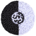 Plastic Pony Beads for Jewelry Making, 1200 Pieces, Multi-Color, 0.35 x 0.22 inch, DIY Craft Beads for Bracelets and Hair Braids (Black+White) - color: Black+white
