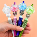 6Pcs Luminous Big Flower Fancy Beads for Pens Flower Focal Space Beads for DIY Craft Beadable Pens Keychain Bracelet Necklace Earrings Jewelry Making - color: Luminous Big Flower