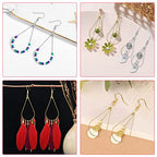 240PCS Earrings Beading Hoop Teardrop Beading Earring Hoops Beading Hoop Earring Finding Components for DIY Jewelry Making 100PCS Earring Hooks 100pcs Silicone Earring Backs (K Gold, White K) - color: 240PCS;Teardrop;K Gold,White K