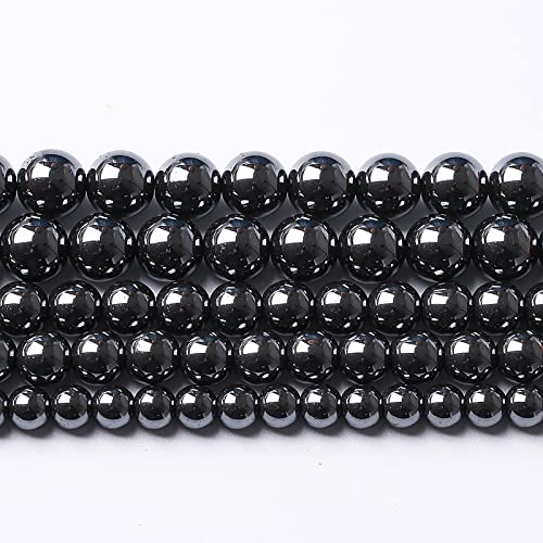 71pcs 6mm AAA Black Hematite Beads Natural Stone Gemstone Round Loose Beads for Jewelry Making DIY Bracelets Necklace Earrings - color: Black Hematite, size: 6mm