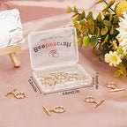 Beebeecraft 10 Sets 18K Gold Plated Toggle Jewelry Clasps Connectors Round Ring Toggle T Bar Clasps Sets for Necklace Bracelet Earring Making, 17x14mm - color: #3