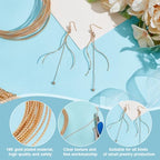 1.2mm x 5m 18K Gold Plated Copper Twist Wire Textured Crafting Wire Golden Engraved Half Hard Wire Memory Wire for Bracelet Ring Jewellery Making DIY Beading Work Sculpting