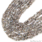 GM GemMartUSA Labradorite Natural Raw Chip Beads Strands | Semi-Precious | AAA+ Quality 1 Strand 34” | DIY Bracelet Jewelry Making, Healing Crystal Craft| 4-6mm - Gray Color Gemstones (CHLB-70001) - color: Labradorite (CHLB-70001)
