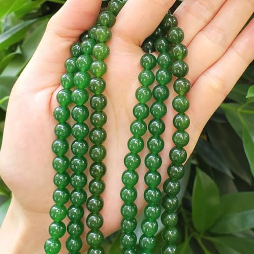 90pcs Adabele Natural Green Jade Healing Gemstone 4mm (0.16 Inch) Small Round Beads Gem Stone Spacer for Jewelry Making GS15-4 - color: Green Jade, size: 4mm (90pcs/1 Strand)