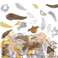 stino 100 G Mixed Style Metal Charms for Jewelry Making, Bulk Silver & Gold Plated, for Bracelet, Necklace, Earrings DIY Crafts - style: Wing