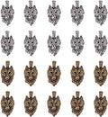PH PandaHall 40pcs 2 Colors Wolf Head Charms Tibetan Alloy Animals Pendant Beads Dangle Charms for DIY Men Bracelet Necklace Jewelry Making (Antique Bronze & Antique Silver) - color: 2 Colors Wolf Head - 40pcs