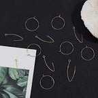 SUNNYCLUE 1 Box 40Pcs 20 Pairs 18K Gold Plated Earring Hooks for Jewelry Making Ear Wires Brass Earring Hooks and Hoop Earrings Making Supplies Jewelry Findings - color: 40pcs Mixed Style 18k Gold Plated Earring Hooks