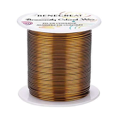 BENECREAT 18 Gauge 32 Yards Jewelry Beading Wire Tarnish Resistant Copper Wire for Beading Wrapping and Other Jewelry Craft Making, Antique Bronze - color: Antique Bronze, size: 18 Gauge