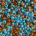 John Bead Czech Glass Seed Beads 6/0 (100g) Turquoise Mix Beads for DIY Art Crafts Jewelry Bracelets Necklaces Earrings Making - color: Turquoise Mix