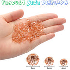 560 Pcs Faceted Rondelle Crystal Beads, Spacer Beads for DIY Crafts, 4/6/8mm (Rose Pink) - color: Rose Pink
