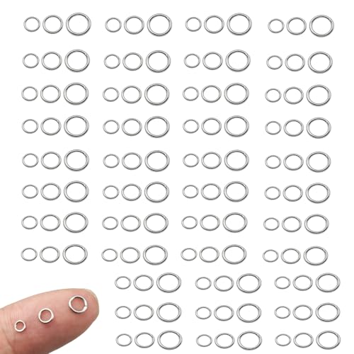 3000pcs 3mm 4mm 5mm Stainless Steel Jump Rings Connector O Rings Accessories for Bracelet Necklace Earrings Lanyard Keychain DIY Craft Jewelry Making Supplies - size: 3/4/5mm