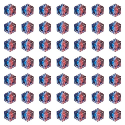 Craftdady 100pcs Square Polygon Acrylic Beads Crystal Two-Tone Spray Painted Spacer Charms for DIY Necklace Bracelet Making - color: Blue & Purple,Polygon