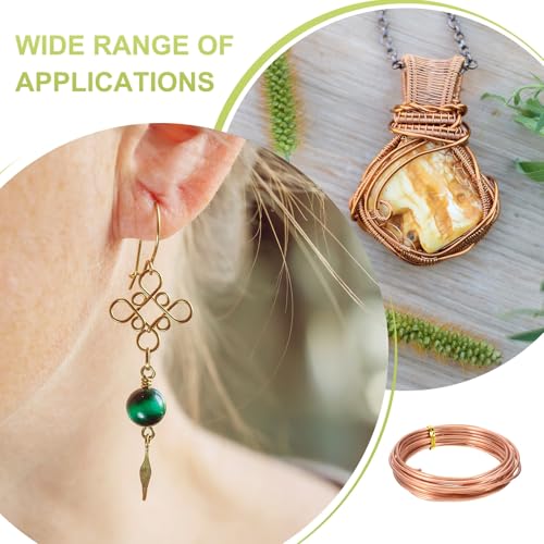 PATIKIL 99.9% Pure Copper Wire for Jewelry Making, 10 Gauge (2.6mm) Copper Craft Wire 14.8 Feet Beading Jewelry Making Supplies for Crafting Wreath Electroculture Gardening - size: 10 Gauge x 14.8 Feet