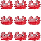 1 Box 10PCS Red Crab Glass Enamel Beads with Hole Summer Ocean Theme Marine Life Hawaii Beach Cute Sea Animal Transparent Charms Loose Spacer Bead for Jewelry Making Bracelets DIY Crafts - color: Dark Red, size: 10pcs