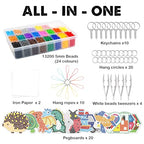 FUNZBO 13200 5mm Fuse Beads Kit - Fuse Beads Set with 20 pcs Special Shaped Pegboards, Home School Arts and Crafts Supplies for Kids, Birthday Gifts for Girls and Boys Age 5+ Years Old - size: 13200 pcs with Pegboards