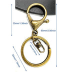 20Pcs Lobster Clasps Swivel Hooks, Lobster Clasp Trigger Clips with Flat Split Keychain Ring and 8 Shap Swivel Clips for DIY Craft Making (Antique Brass-2) - color: Antique Brass-2