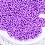 5000pcs Glass Seed Beads, 3mm 8/0 Small Individual Color Seed Beads Mini Pony Bulk for DIY Bracelet Necklaces Wrist Jewelry Making, Light Purple - color: Light Purple