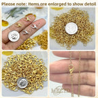 MKCYD 700Pcs Lobster Claw Clasps and Open Jump Rings Set, 14K Gold and Silver Necklace Clasps and Closures Lobster Parrot Trigger Clasp for Jewelry Making - color: Gold