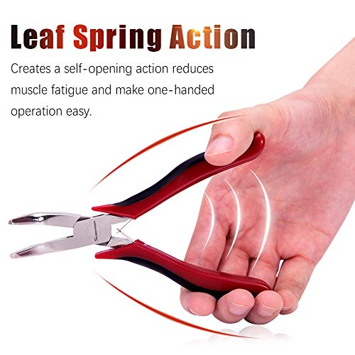 SPEEDWOX Mini Bent Nose Pliers for Jewelry Micro Chain Nose Small Functional Long Nose Pliers with Spring Professional Tool 45 Degrees Curved Chrome Vanadium Steel 4.5 Inches - style: Bent Nose Pliers