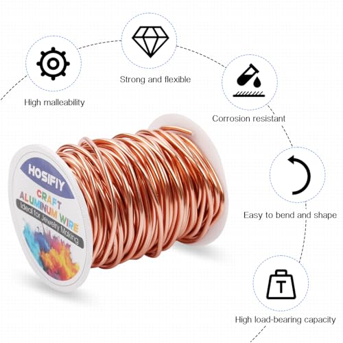 10 Gauge Aluminum Craft Wire, 2.5mm Jewelry Wire for Jewelry Making Supplies and DIY Metal Craft Art (Champagne, 65 Feet) - color: Champagne, size: 10Gauge 65FT