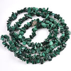 Genuine Malachite Chips Beads 5-8mm Irregular Shaped Tumbled Chip Stone Loose Bead for Jewelry Making 1 Strand 32" - color: Malachite