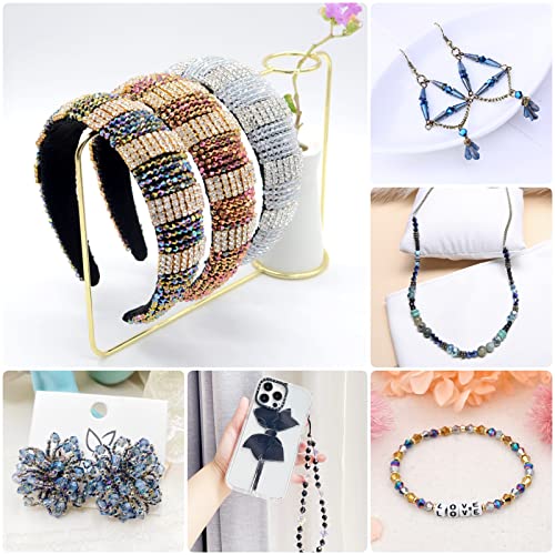 3000pcs 3mm Bicone Crystal Beads, Bulk Small Faceted Bicone Glass Beads for Jewelry Making DIY Craft Bracelet Necklace Earring with Container Box (15 Plated Metallic Colors) - size: 3mm