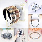3000pcs 3mm Bicone Crystal Beads, Bulk Small Faceted Bicone Glass Beads for Jewelry Making DIY Craft Bracelet Necklace Earring with Container Box (15 Plated Metallic Colors) - size: 3mm