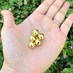 100pcs Adabele Tarnish Resistant 10mm Seamless Smooth Round Beads 18K Yellow Gold Plated Brass Spacer (Hole 1.5mm) for DIY Craft Jewelry Making BF252-10 - size: 10mm (0.4 inch)