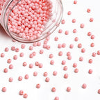 BONNY BOXX 2000PCs 4MM Smooth Light Pink Acrylic Round Beads, Plastic Resin Bubblegum Balls Chunky Gumball Beads for Necklace and Bracelet Making, Crafting Supplies - color: Smooth Light Pink, size: 4MM