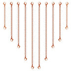 Necklace Extenders, 10Pcs Stainless Steel Rose Gold Necklace Bracelet Anklet Extension Chains with Lobster Clasps and Closures for Jewelry Making - color: Rose Gold