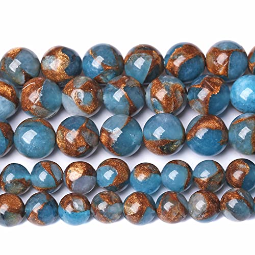 12MM 30PCS Lake Blue Cloisonne Craft Spacer Loose Beads for Jewelry Making DIY Bracelet - color: Blue Cloisonne, size: 12mm
