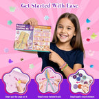 TingingYuli Friendship Bracelet Making Kit for Girls 8-12, DIY String Bracelet Maker with 3-Layer Storage Box, Arts and Crafts for Kids Ages 6-12, Easter Christmas Birthday Gift Set - color: Pink/Rose