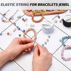 Elastic Cord 2 Rolls, 330 Feet, 1mm Sturdy Stretchy String, Elastic String for Bracelets, Beading, Necklaces, Jewelry Making, and Craft Supplies