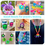 1000+ Pieces Clear Pony Beads Bulk, 9 Colors 6x9mm Transparent Acrylic Bead Large Plastic Kandi Beads for Bracelets Big Hole Hair Braids Jewelry Making Crafts DIY Projects - color: Crystal Clear 1000pcs