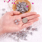Beadthoven 100pcs Cubic Zirconia Alloy Charms Drop Shaped Platinum Pendants for Jewelry Making Choker Tiny Dangle Accessories - color: Platinum-Drop