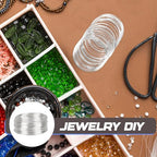100 Loop Memory Wire for Beads Jewelry Making - Silver Steel Wire for Bracelet and DIY Crafts