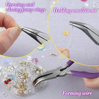 SPEEDWOX Mini Bent Chain Nose Pliers For Jewelry Making, Wire Wrapping & Beading - 45 Degree Curved Serrated Jaws - style: Bent Nose Pliers