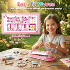 2-in-1 Friendship Bracelet Making Kits: DIY Art and Crafts Jewelry String Braiding Set Toys with Storage Box for Kids - Christmas Birthday Gifts for Girls Age 6 7 8 9 10 11 12 Year Old - White - style: White