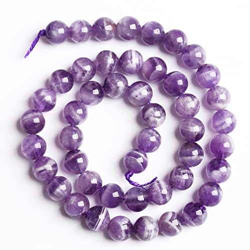 6MM 61PCS Purple Amethyst Dream Lace Beads Natural Quartz Crystal Stone Loose Beads for Jewelry Making DIY Bracelet Grade A+ 15 inches Strand - color: Purple Dream Lace Amethysts, size: 6mm