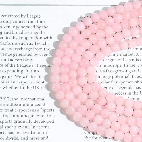 Natural Rose Quartz Beads 6mm Round Stone Beads for DIY Bracelets Necklace Earrings Making 60pcs - color: Rose Quartz, size: 6mm