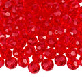 Jmassyang 400 Pieces 4mm Faceted Round Crystal Glass Beads Spacer Beads for Jewelry Making, Bracelets Necklaces Earrings Wind Chimes Suncatchers (Red) - color: Red, size: 4mm