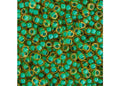 Miyuki Seed Bead 11/0 APX.22g - Lt.Topaz Turquoise Lined Luster Japanese Glass Seed Beads - color: Lt.Topaz Turquoise Lined Luster