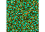 Miyuki Seed Bead 11/0 APX.22g - Lt.Topaz Turquoise Lined Luster Japanese Glass Seed Beads - color: Lt.Topaz Turquoise Lined Luster